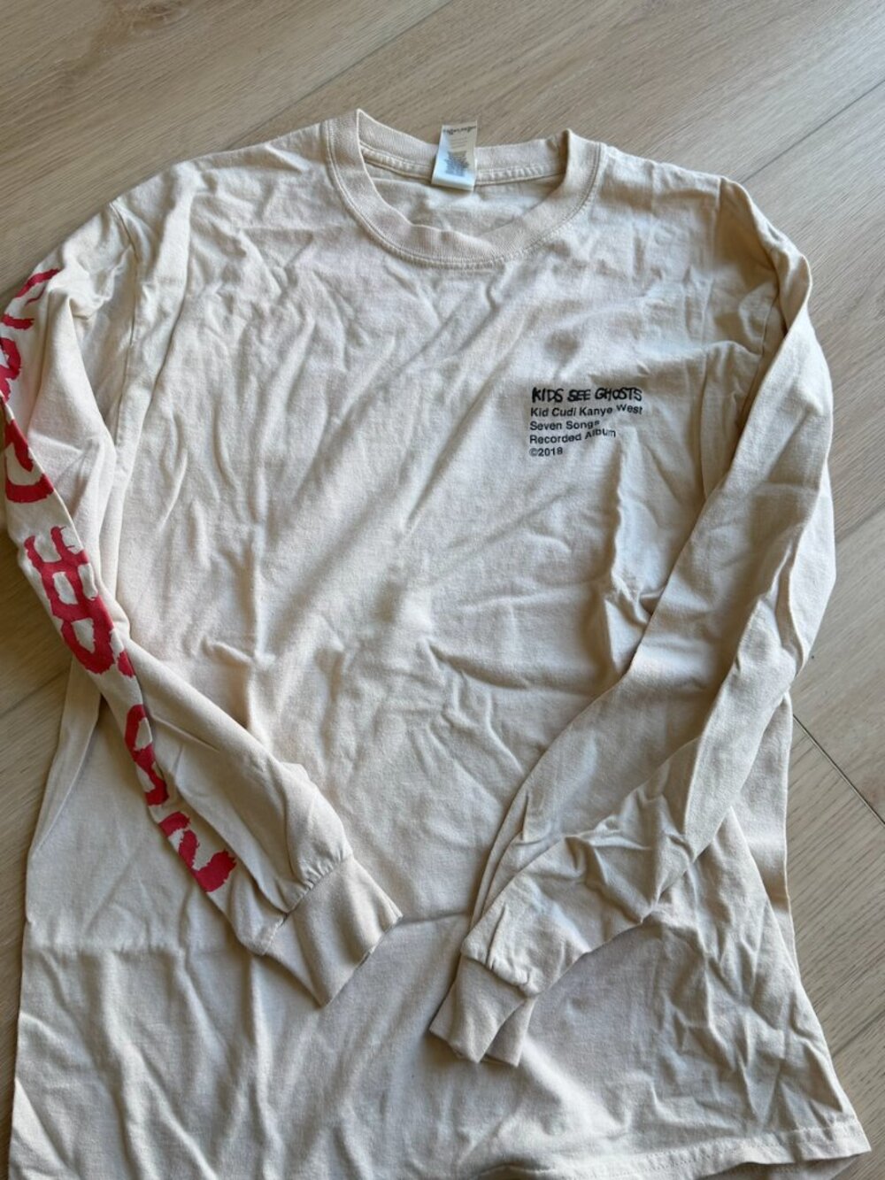2018 Kids See Ghosts Long Sleeve T-Shirt Kanye West Kid Cudi - Size M